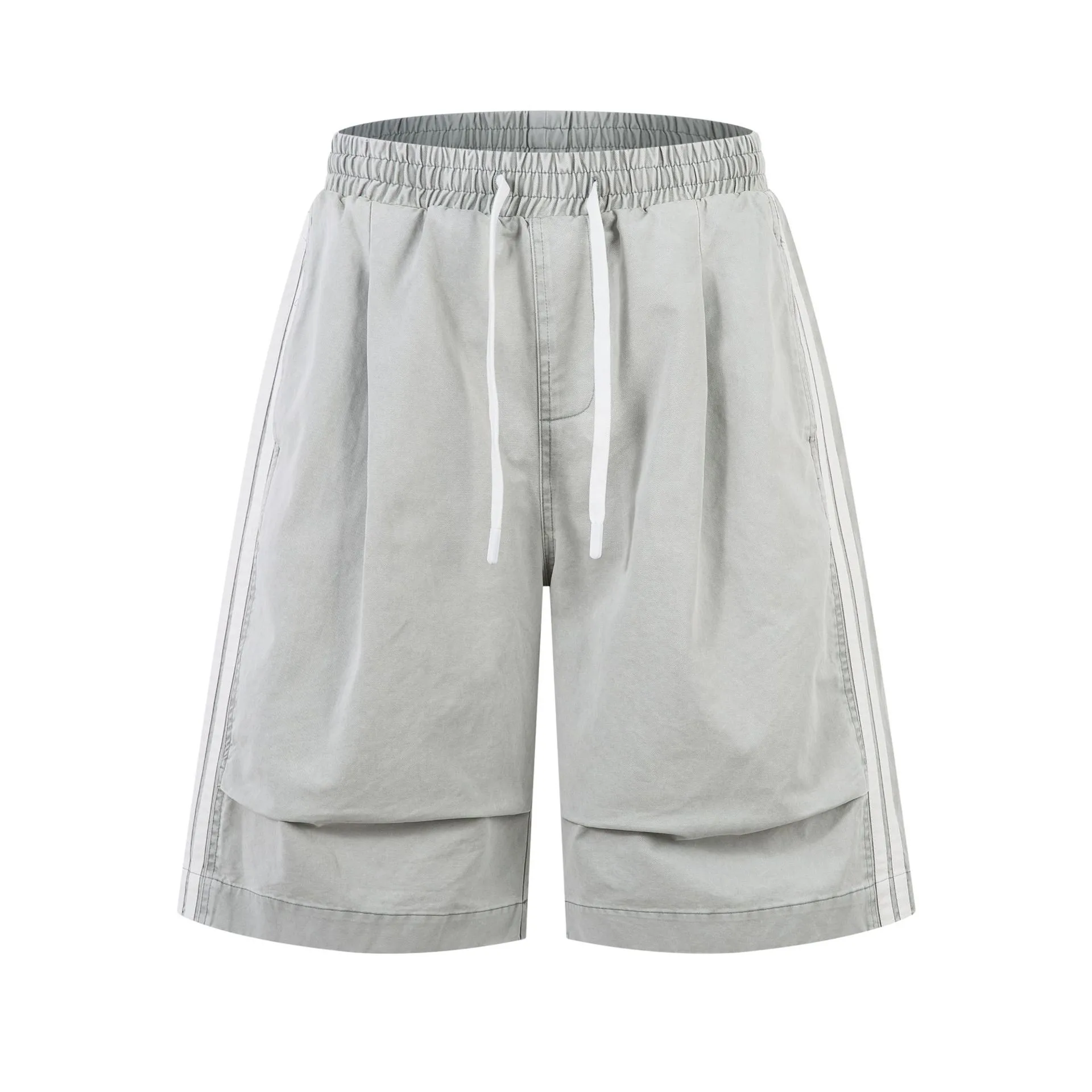 Jiayiku Trendy Brand  New Men's American Retro Washed Mid-Length Pants Loose Drape Wide-Leg Pants display picture 3