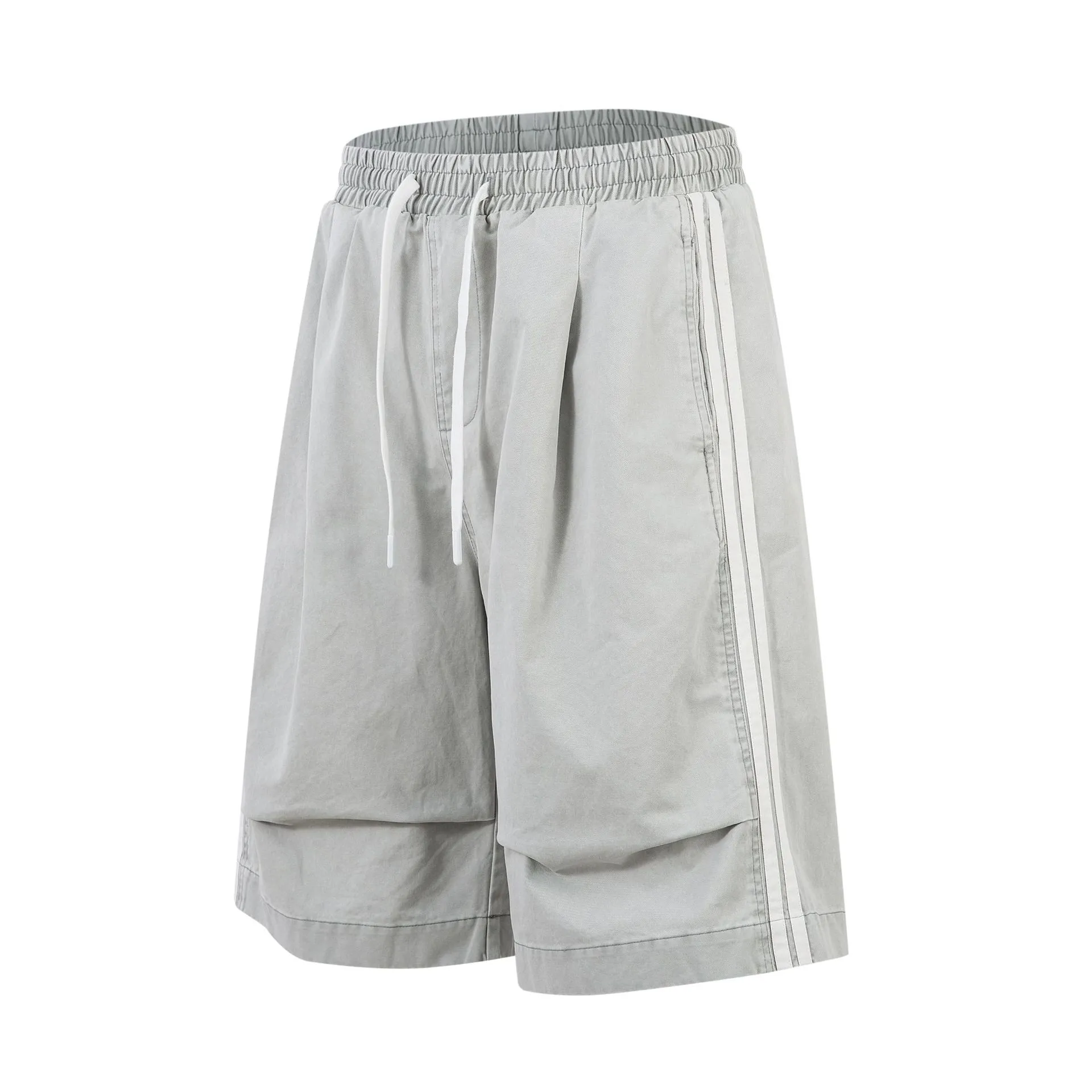 Jiayiku Trendy Brand  New Men's American Retro Washed Mid-Length Pants Loose Drape Wide-Leg Pants display picture 4