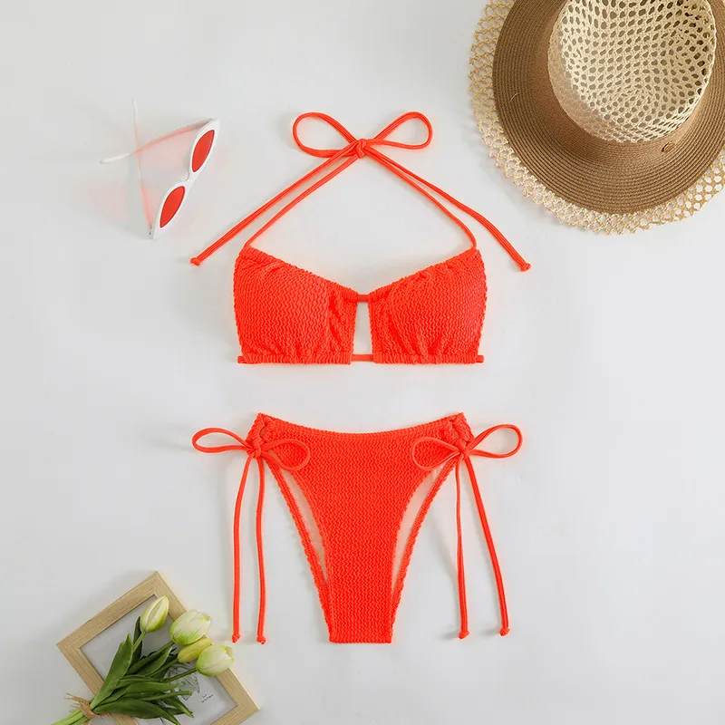 Elegant   New Split Swimsuit Two-piece Set Tether Sexy  Soft Cup Bikini display picture 16