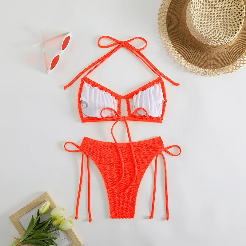 Elegant   New Split Swimsuit Two-piece Set Tether Sexy  Soft Cup Bikini display picture 17