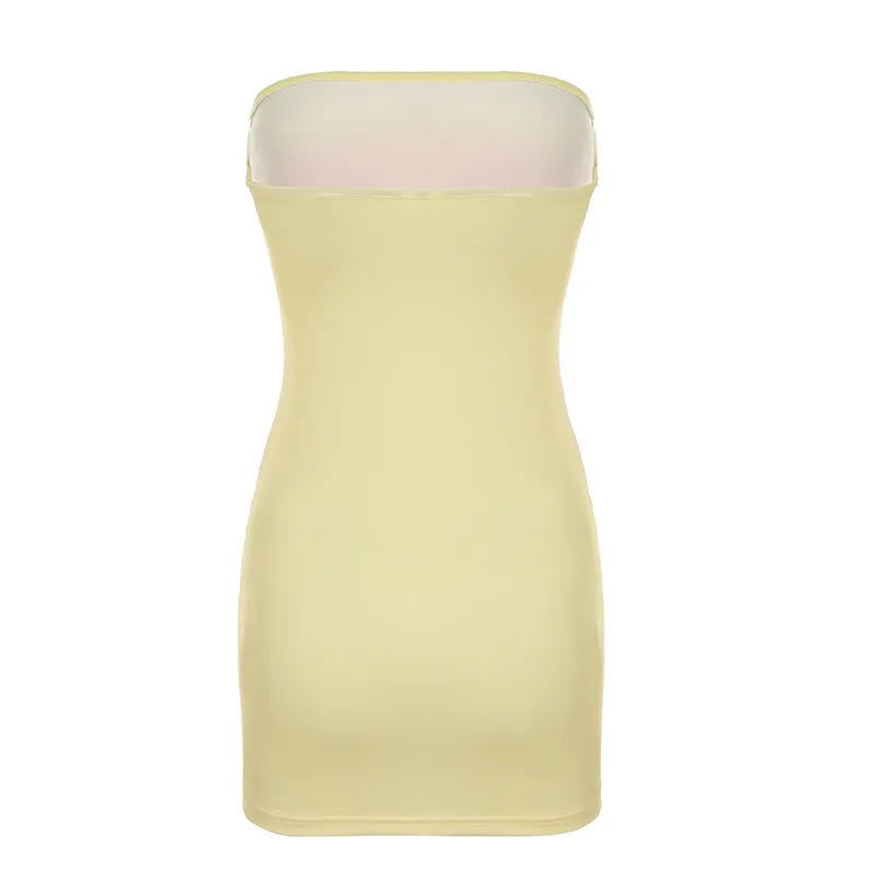 Women's  Summer New Sleeveless Sexy Strapless Dress Butterfly Flower Print Fashion Hip Dress display picture 3