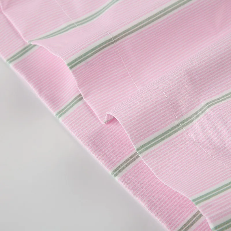Fashion New Simple Contrast Color Stitching Striped Casual Pants Women's Loose Pocket Button Home Shorts All-match display picture 16