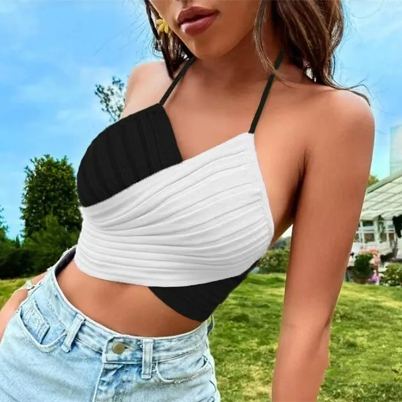 Summer New  Design Sense Cross Lace Hanging Neck Strap display picture 4