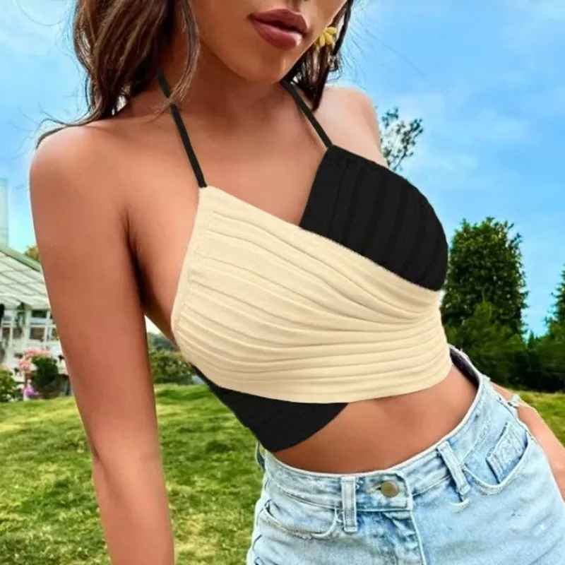 Summer New  Design Sense Cross Lace Hanging Neck Strap display picture 3