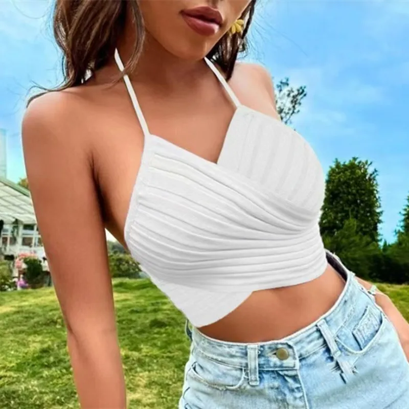 Summer New  Design Sense Cross Lace Hanging Neck Strap display picture 2