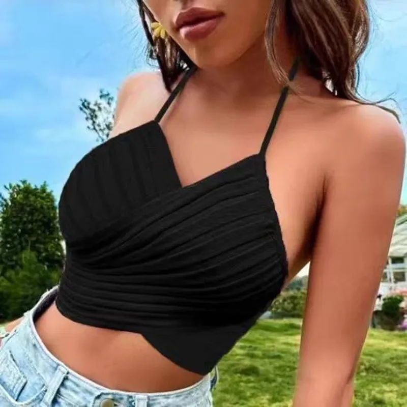 Summer New  Design Sense Cross Lace Hanging Neck Strap display picture 8