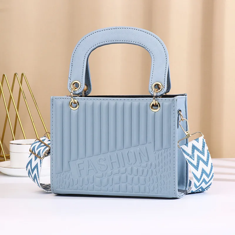 New Fashion High-end Foreign Trade Women's Bag Portable Rhombic Embroidery Small Square Bag Bear Hanging Ornaments Shoulder Crossbody Square Bag display picture 12