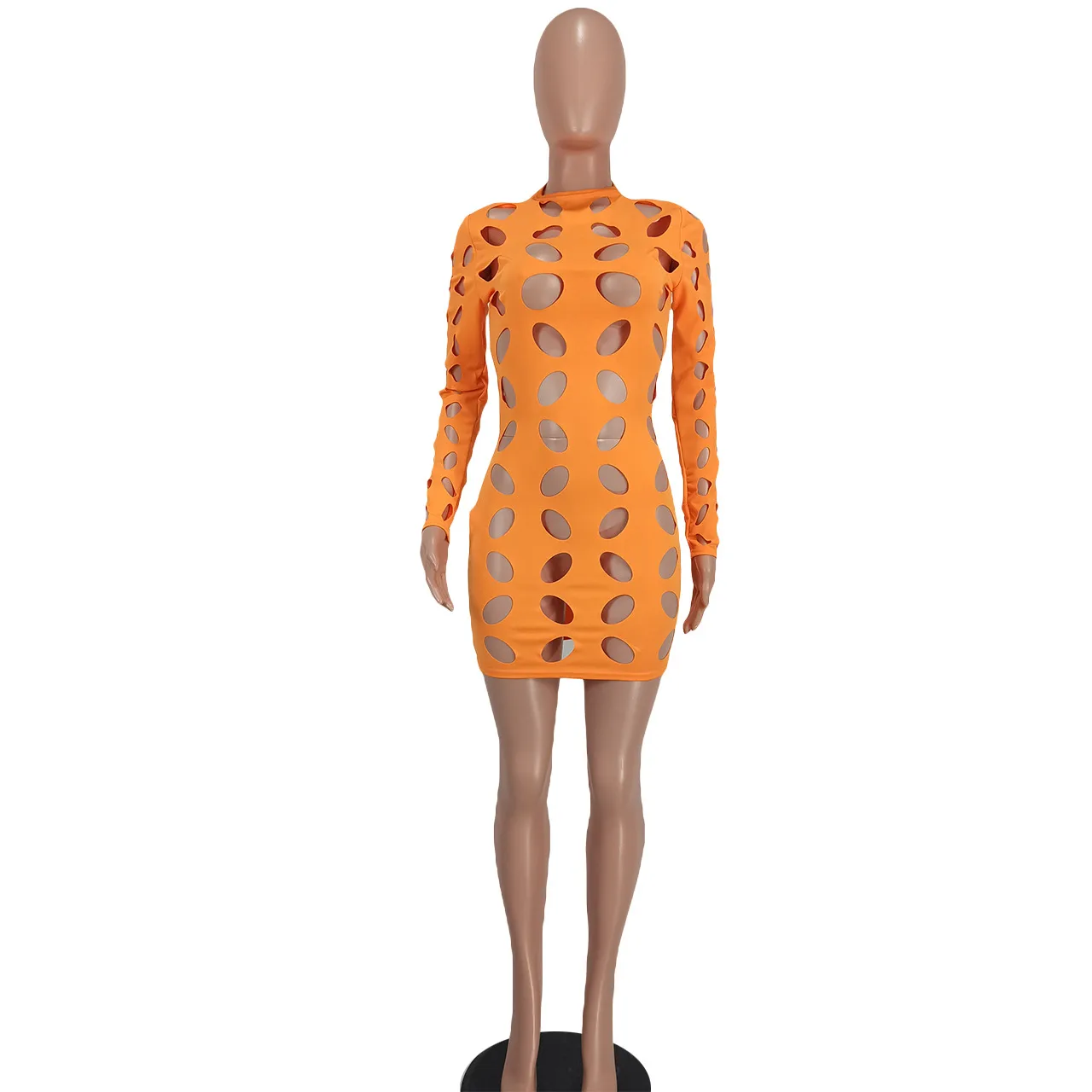 YD8721-H1  Women's Clothing  New Sexy Fashion Hollow Burning Flower Dress  Women display picture 19