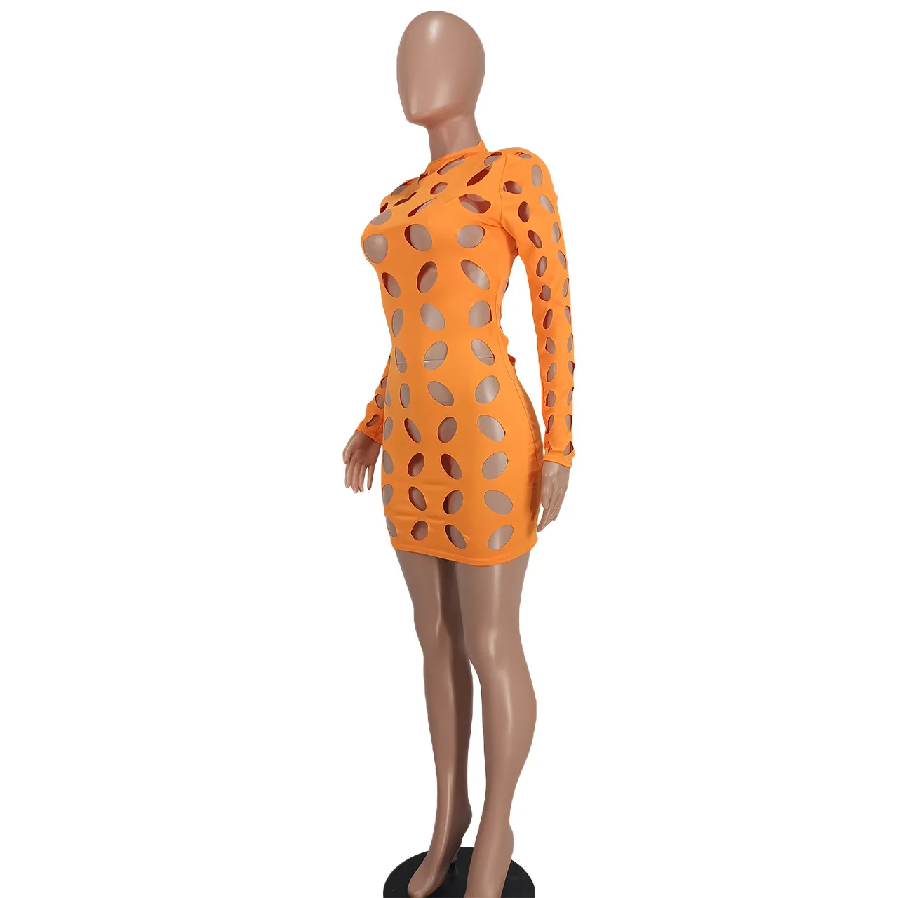 YD8721-H1  Women's Clothing  New Sexy Fashion Hollow Burning Flower Dress  Women display picture 20