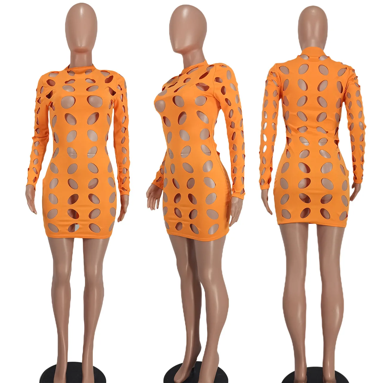 YD8721-H1  Women's Clothing  New Sexy Fashion Hollow Burning Flower Dress  Women display picture 22
