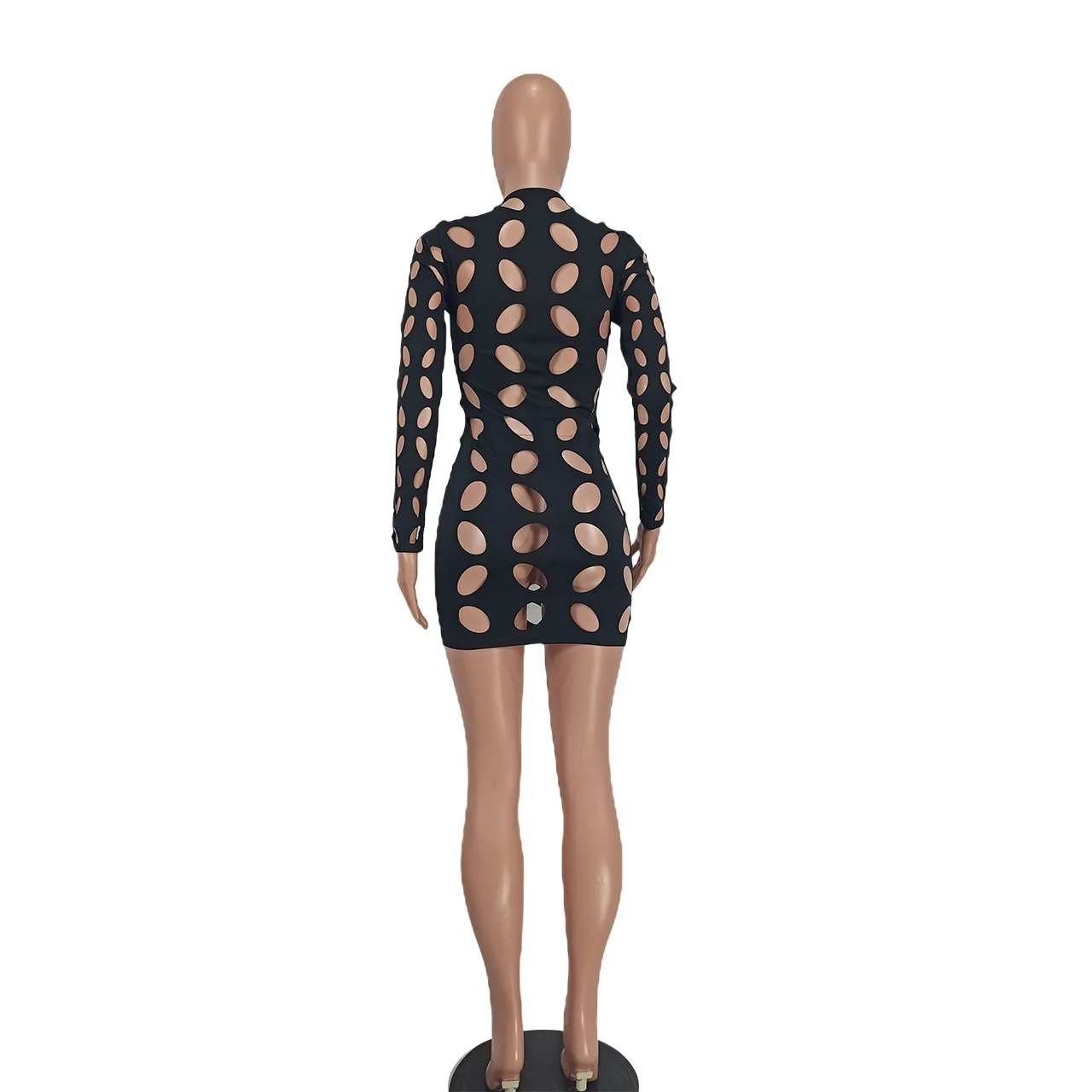 YD8721-H1  Women's Clothing  New Sexy Fashion Hollow Burning Flower Dress  Women display picture 29