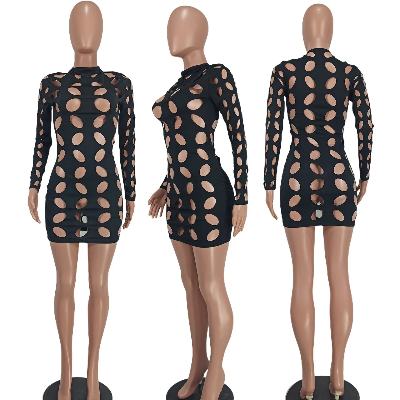 YD8721-H1  Women's Clothing  New Sexy Fashion Hollow Burning Flower Dress  Women display picture 30