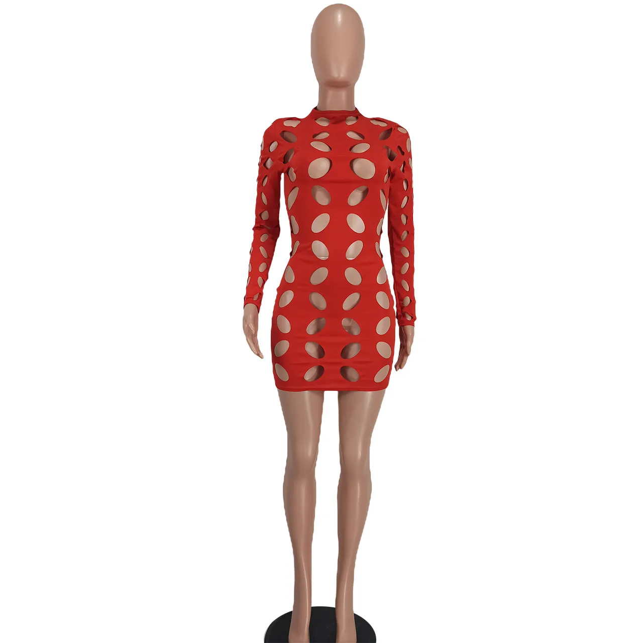 YD8721-H1  Women's Clothing  New Sexy Fashion Hollow Burning Flower Dress  Women display picture 35