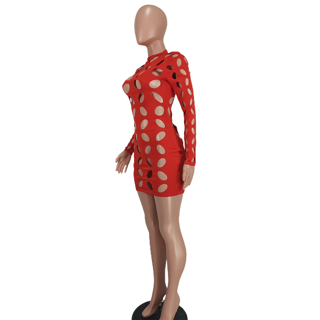 YD8721-H1  Women's Clothing  New Sexy Fashion Hollow Burning Flower Dress  Women display picture 36