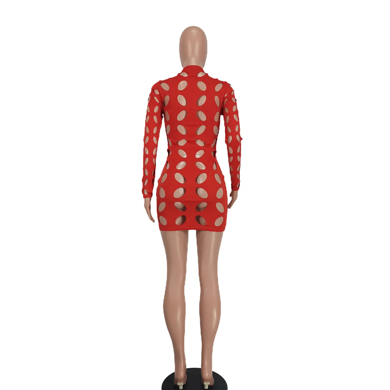 YD8721-H1  Women's Clothing  New Sexy Fashion Hollow Burning Flower Dress  Women display picture 37