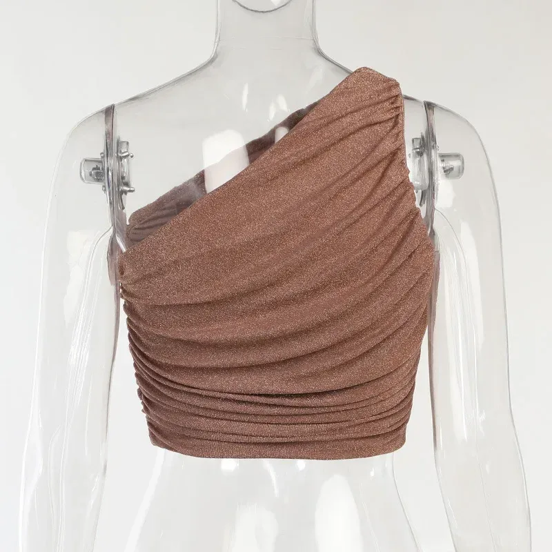 LS21492 Top Women's Early Spring New Sexy Shoulder Slim-fit Chest-revealing Personalized Casual Commuter Spice Girl Vest display picture 25