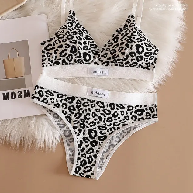 Leopard Vest Bra&Panty Set display picture 3