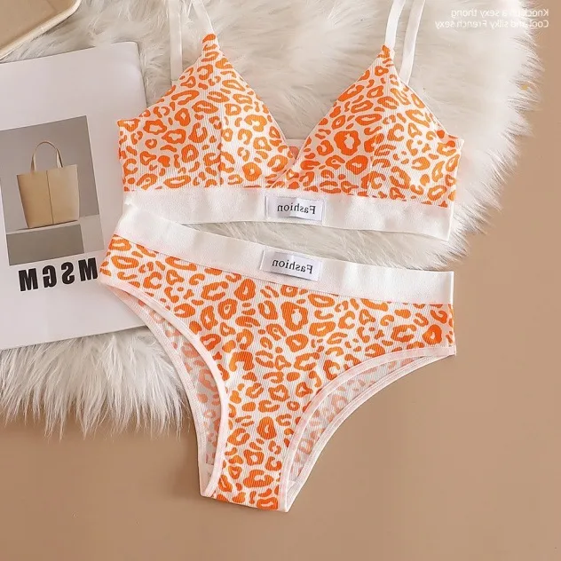 Leopard Vest Bra&Panty Set display picture 6