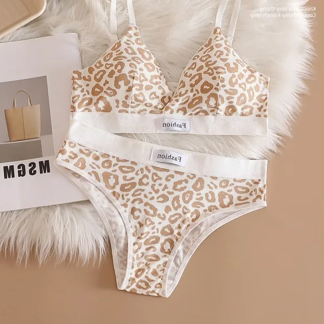 Leopard Vest Bra&Panty Set display picture 5