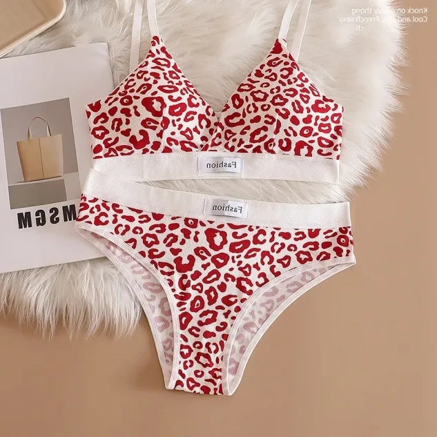 Leopard Vest Bra&Panty Set display picture 4