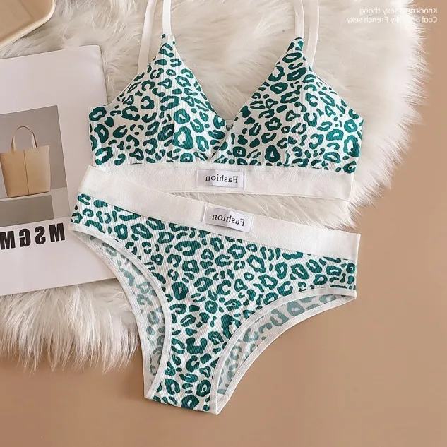 Leopard Vest Bra&Panty Set display picture 8