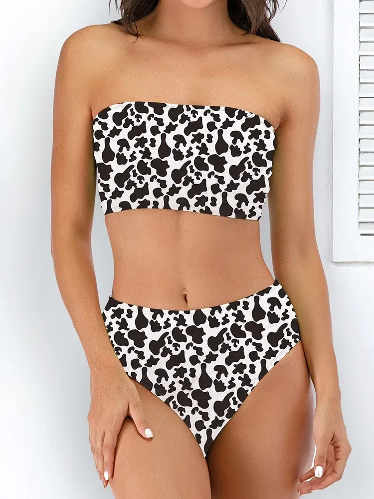 Swimwear  Sexy Strapless High Waist Split Bikini   Explosions Swimwear display picture 18