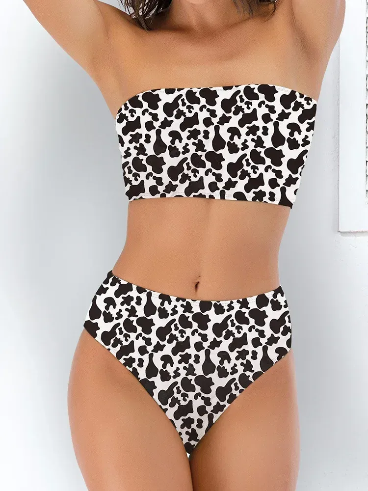 Swimwear  Sexy Strapless High Waist Split Bikini   Explosions Swimwear display picture 19
