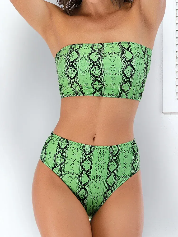 Swimwear  Sexy Strapless High Waist Split Bikini   Explosions Swimwear display picture 21