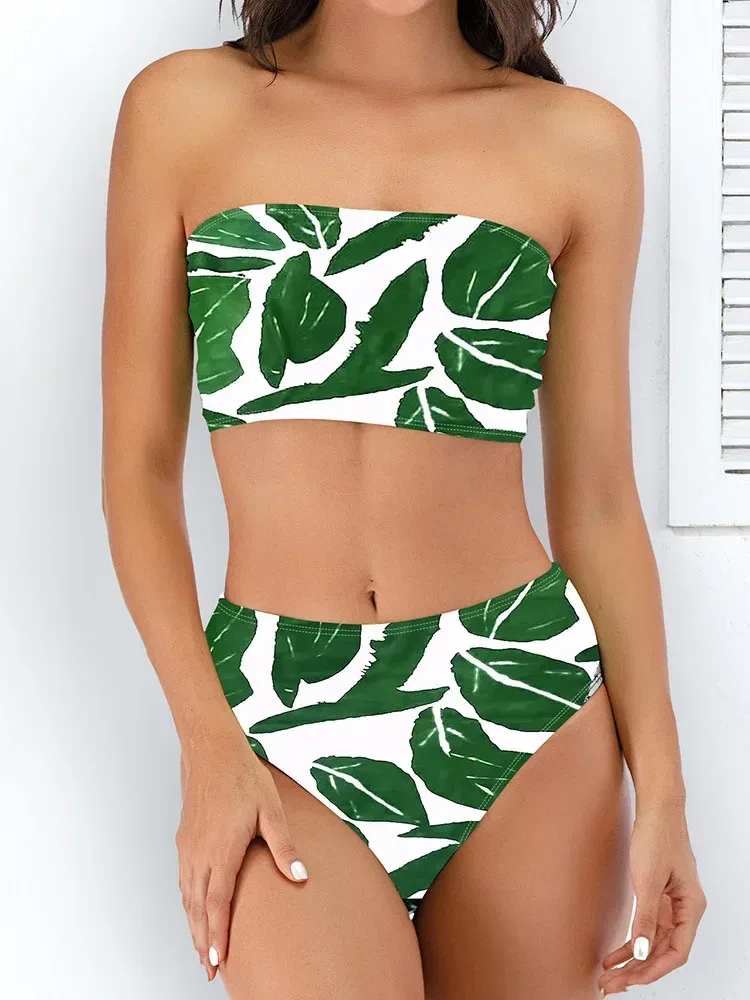 Swimwear  Sexy Strapless High Waist Split Bikini   Explosions Swimwear display picture 24