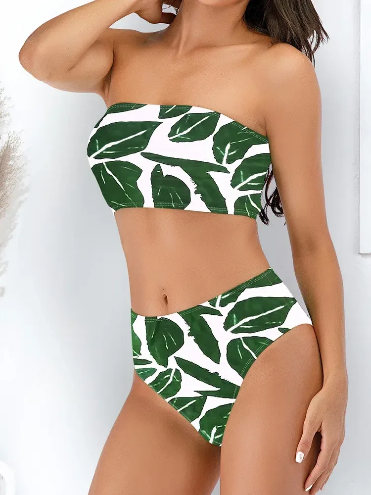 Swimwear  Sexy Strapless High Waist Split Bikini   Explosions Swimwear display picture 25