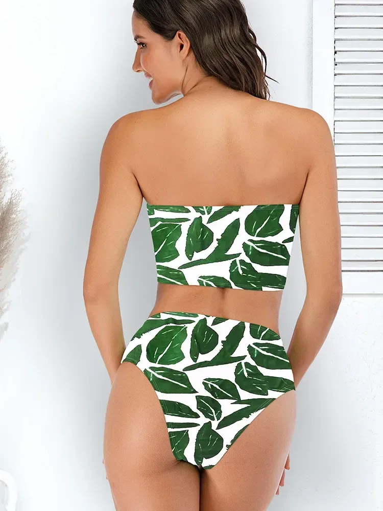 Swimwear  Sexy Strapless High Waist Split Bikini   Explosions Swimwear display picture 26