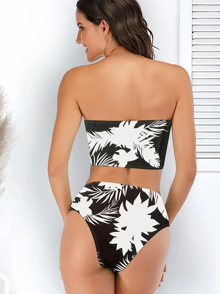 Swimwear  Sexy Strapless High Waist Split Bikini   Explosions Swimwear display picture 35