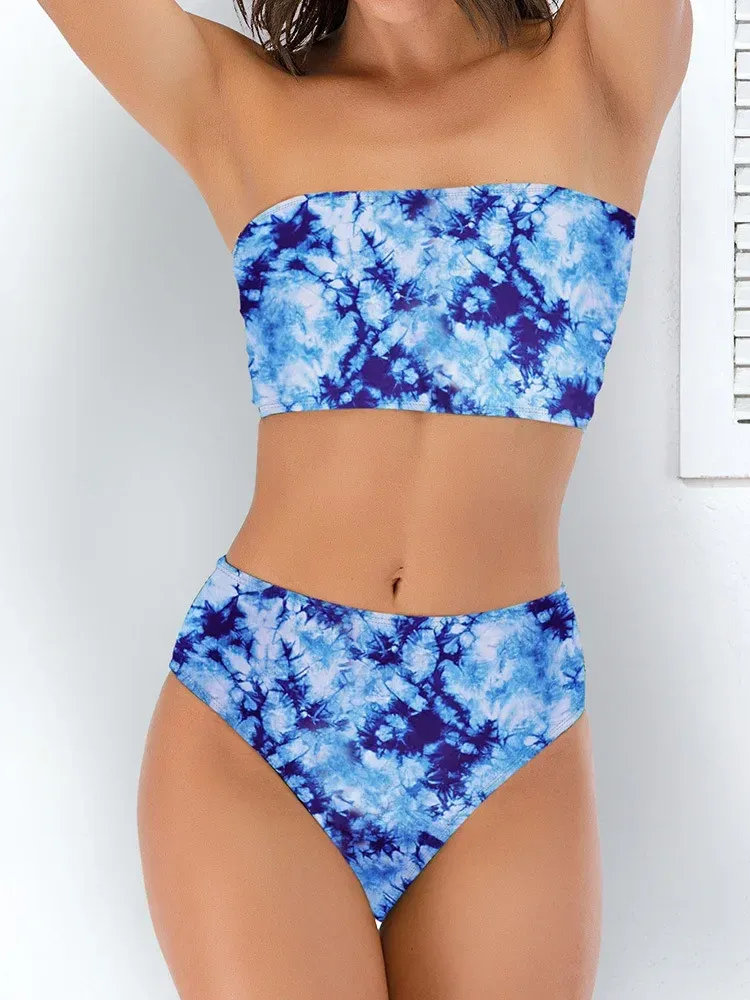 Swimwear  Sexy Strapless High Waist Split Bikini   Explosions Swimwear display picture 36