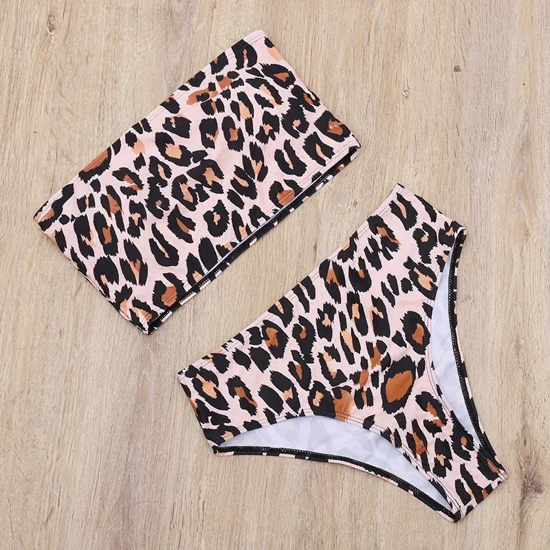 Swimwear  Sexy Strapless High Waist Split Bikini   Explosions Swimwear display picture 42