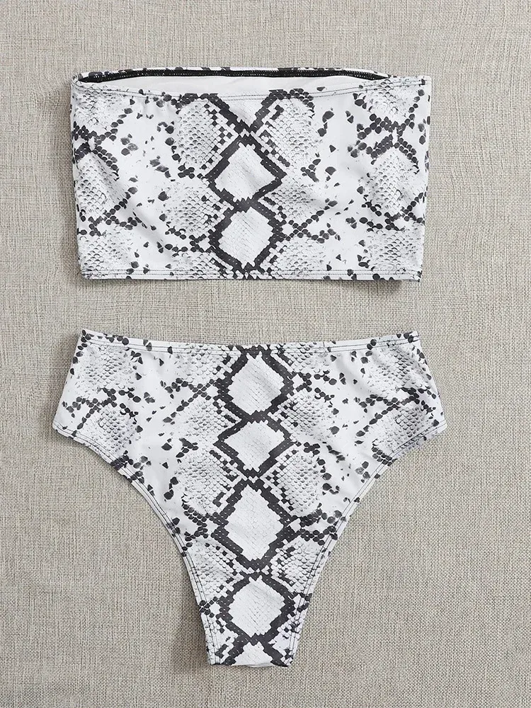 Swimwear  Sexy Strapless High Waist Split Bikini   Explosions Swimwear display picture 44