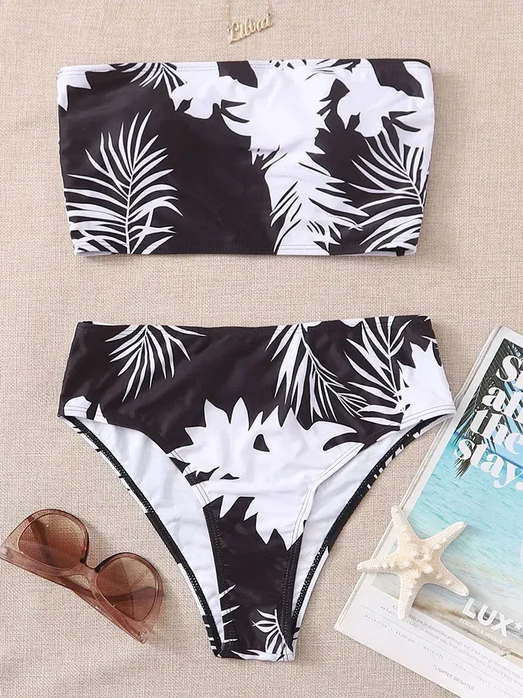 Swimwear  Sexy Strapless High Waist Split Bikini   Explosions Swimwear display picture 45