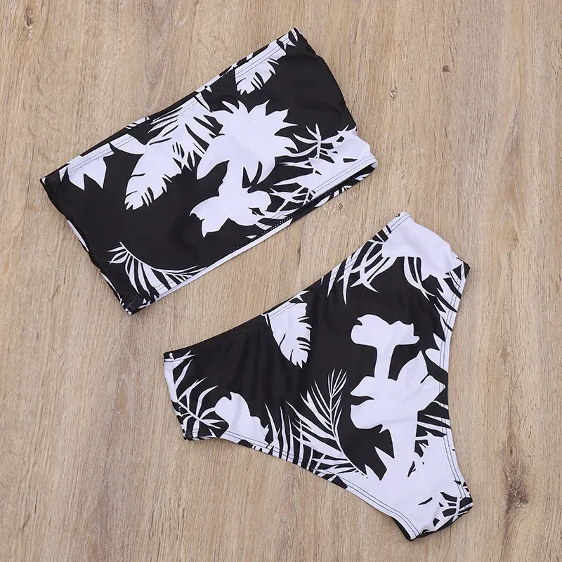 Swimwear  Sexy Strapless High Waist Split Bikini   Explosions Swimwear display picture 46