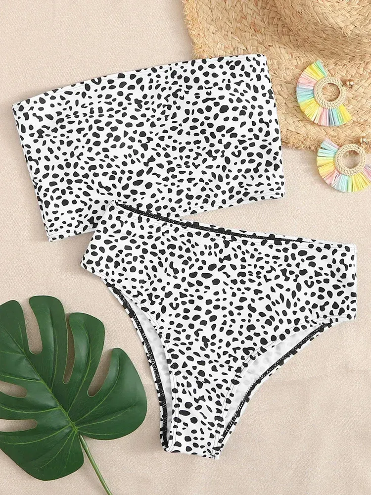 Swimwear  Sexy Strapless High Waist Split Bikini   Explosions Swimwear display picture 56