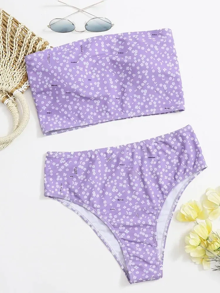 Swimwear  Sexy Strapless High Waist Split Bikini   Explosions Swimwear display picture 58