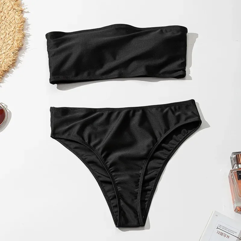 Swimwear  Sexy Strapless High Waist Split Bikini   Explosions Swimwear display picture 63