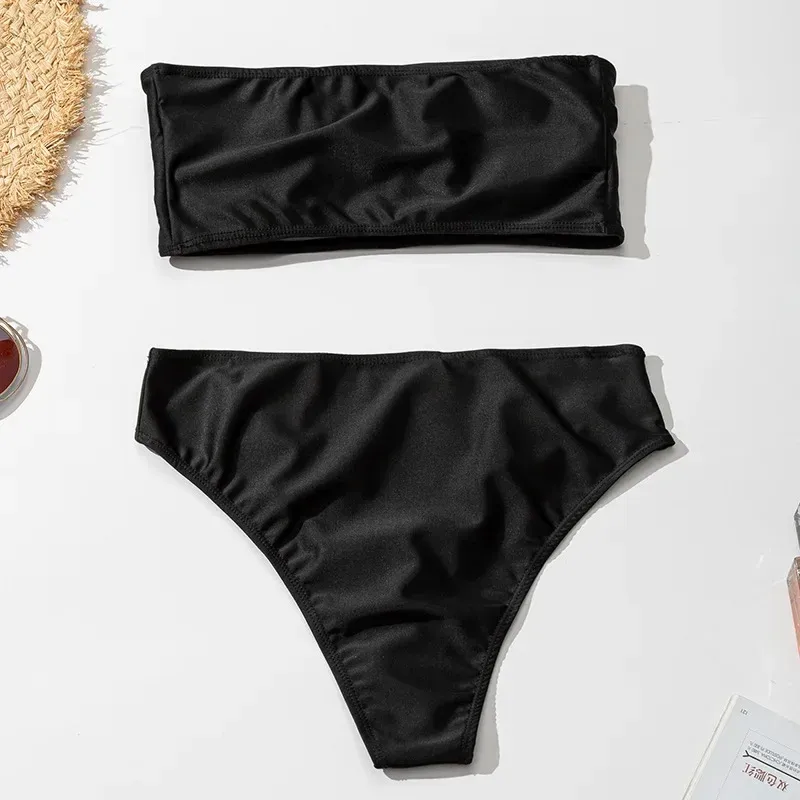 Swimwear  Sexy Strapless High Waist Split Bikini   Explosions Swimwear display picture 64