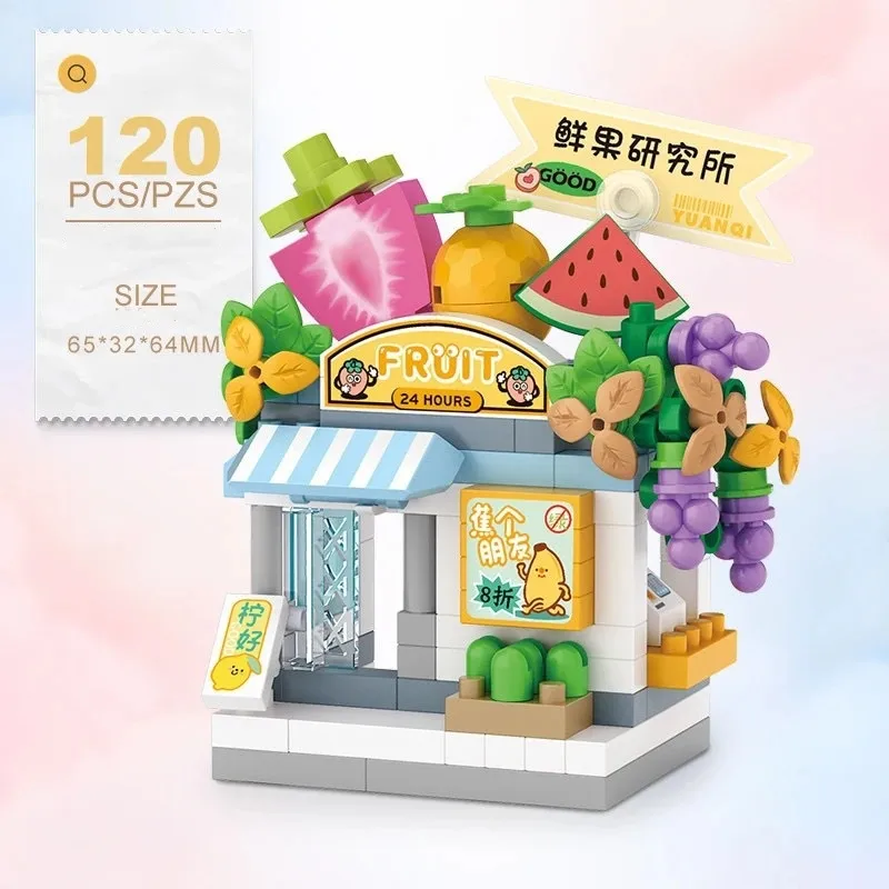 Lizhi Loz Building Blocks Magic Shop Small Street View Baozi Shop Toy Ornaments Children's Gift Wholesale Stall display picture 4