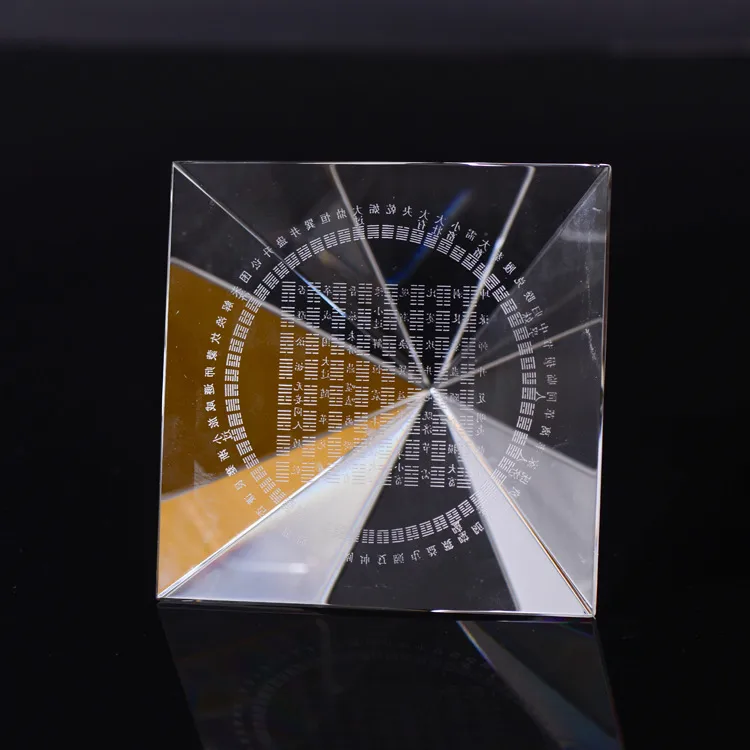 Crystal Pyramid Polyhedron Egyptian Feng Shui Craft Ornaments Bank Finance Commemorative Gifts display picture 10