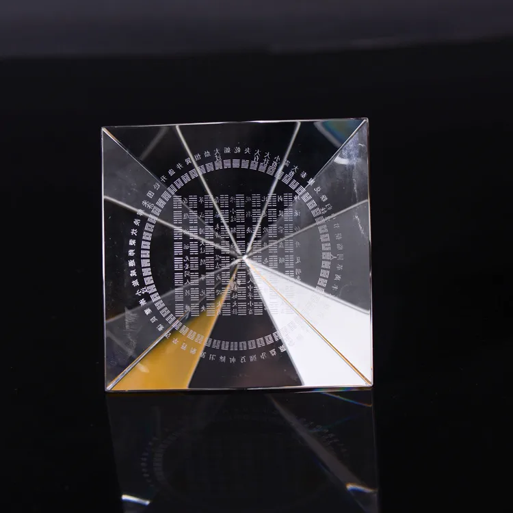 Crystal Pyramid Polyhedron Egyptian Feng Shui Craft Ornaments Bank Finance Commemorative Gifts display picture 11