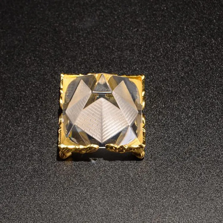 Crystal Pyramid Polyhedron Egyptian Feng Shui Craft Ornaments Bank Finance Commemorative Gifts display picture 15