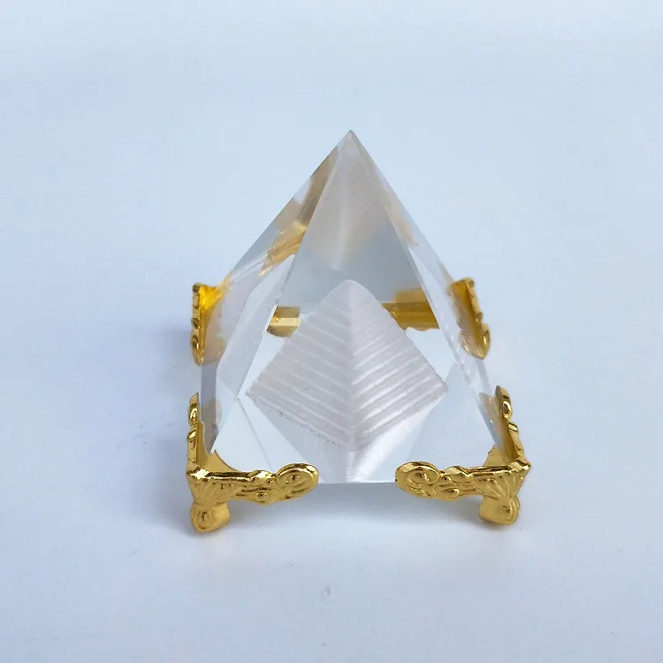 Crystal Pyramid Polyhedron Egyptian Feng Shui Craft Ornaments Bank Finance Commemorative Gifts display picture 19