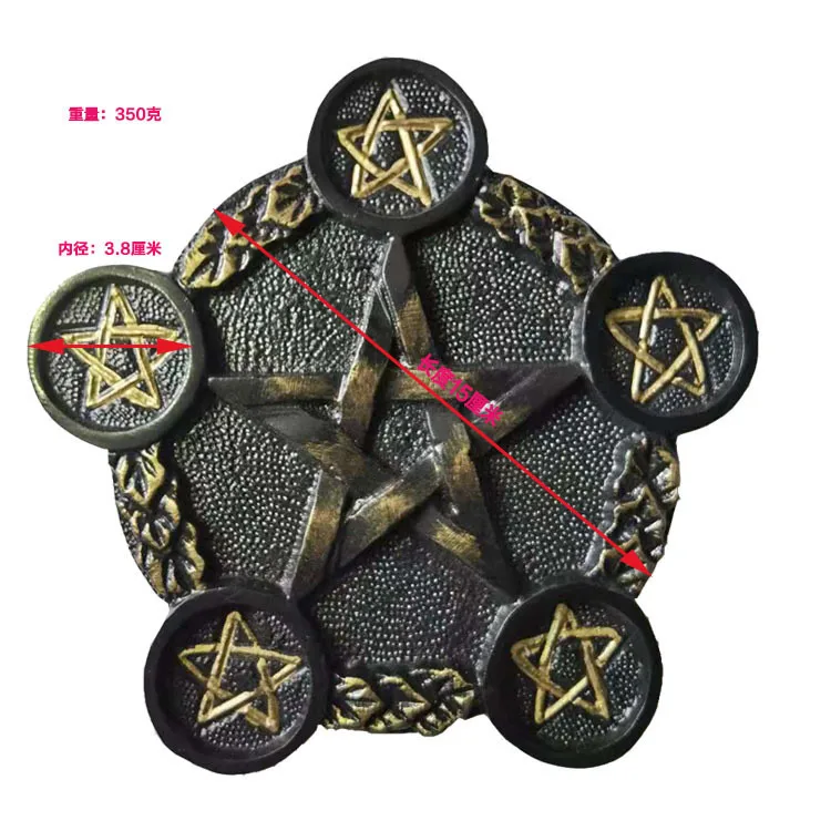 Five-Pointed Star Seven-Star Array Crystal Ball Resin Base Ornaments For Home Office Feng Shui Without Ball Five-Pointed Star display picture 4