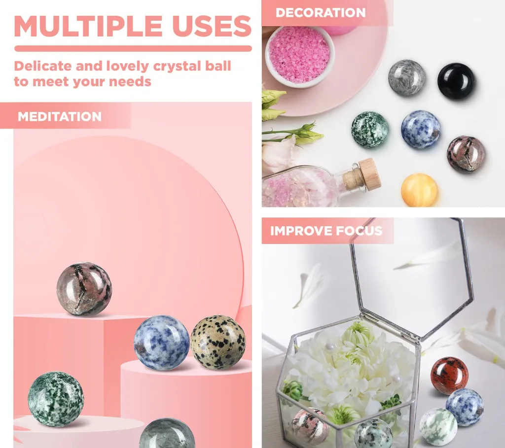 Natural Crystal Ball Crystal Ball Ornaments Crystal Stone Feng Shui Ball Home Office Ornaments Jewelry Massage display picture 2