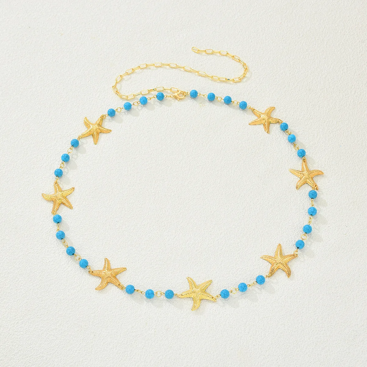 Summer New Summer Beach Turquoise Starfish Waist Chain Bohemian Ocean Travel Sexy Body Chain display picture 5