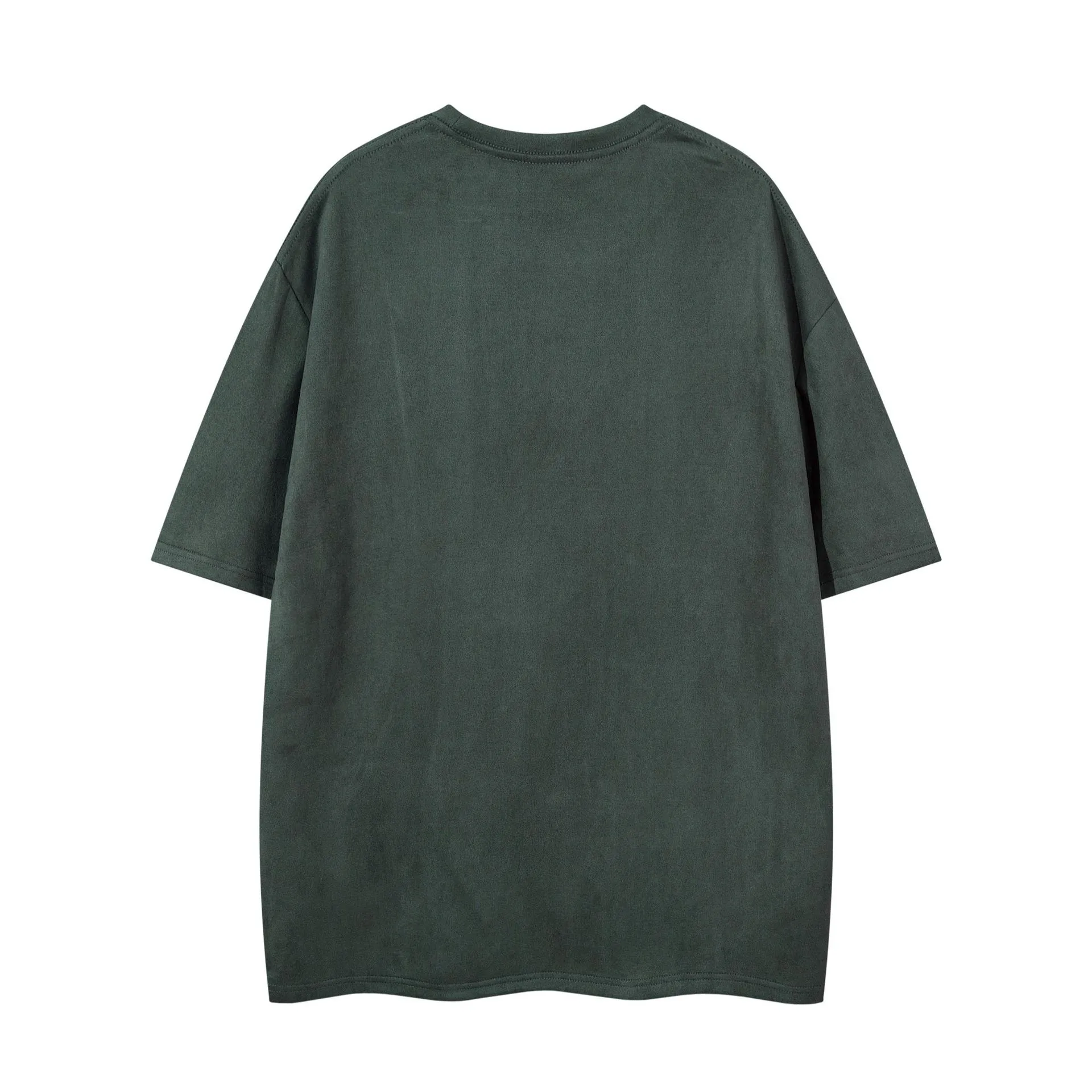 Jiayiku  Summer T-shirt Men's American Street Dark Tide Brand Tee Thorn Embroidered Suede T-shirt Short Sleeve display picture 4